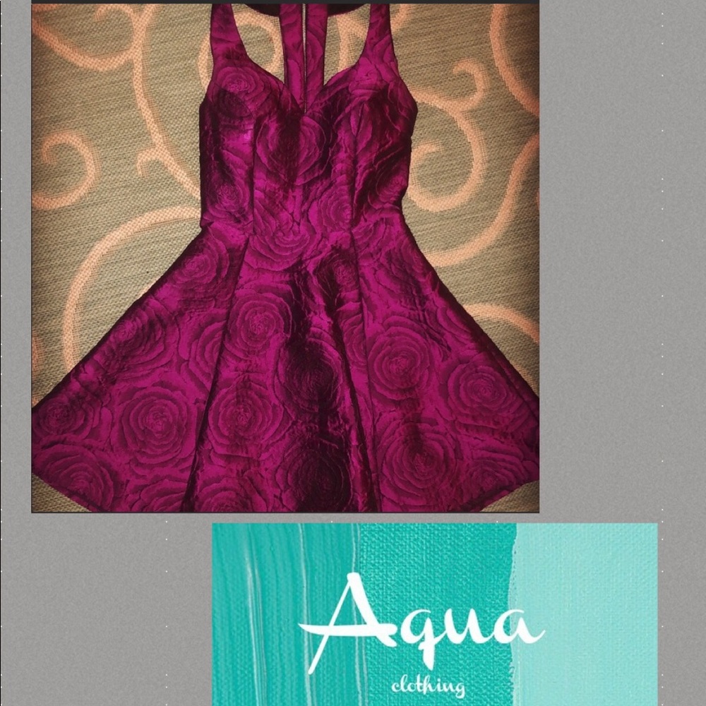 🌹AQUA SLEEVLESS COCKTAIL DRESS